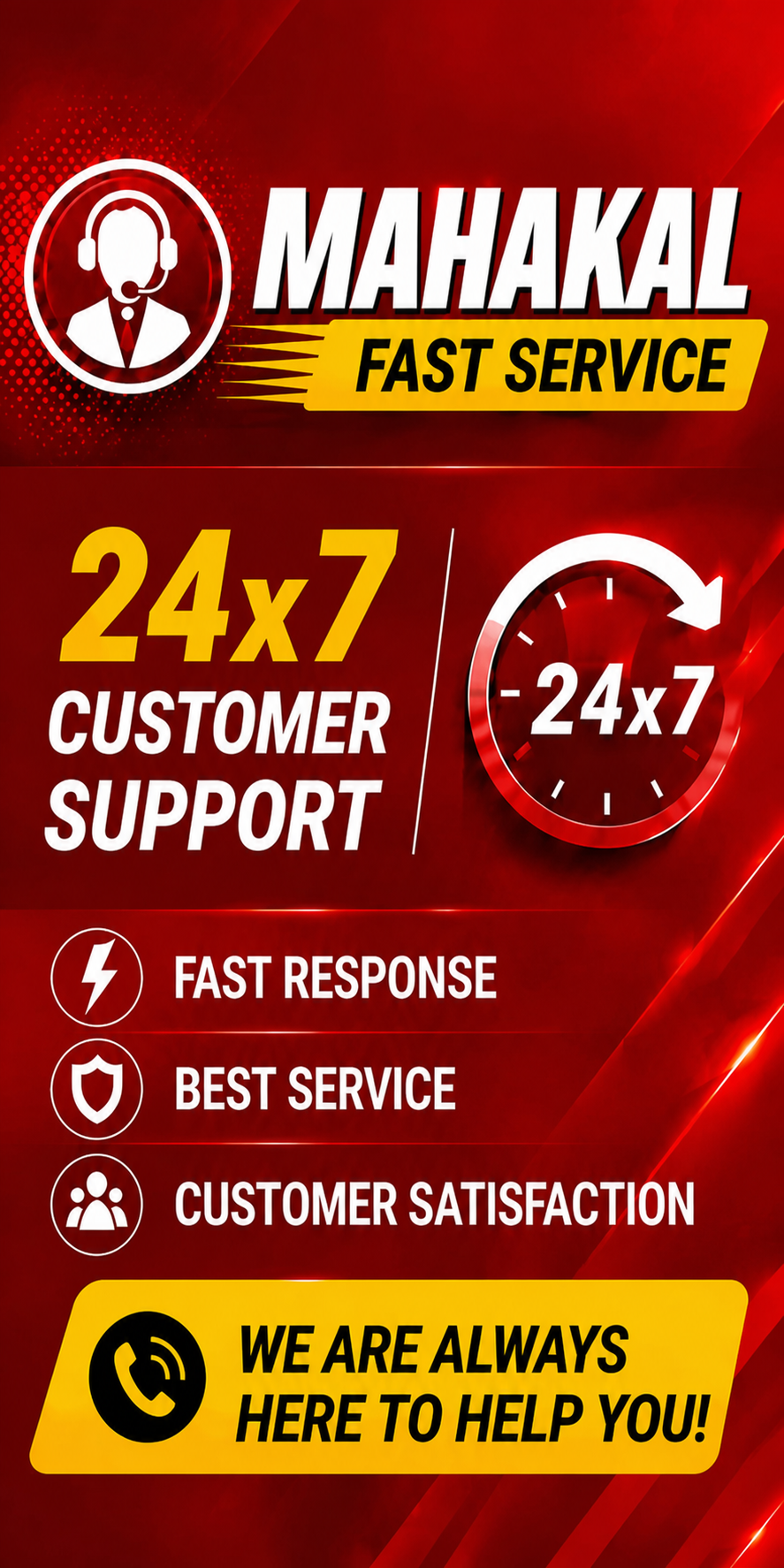 Mahakal Fast Service - 24x7 Customer Support